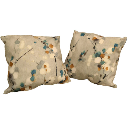 Watercolor Flower Pillows (Set of 2)