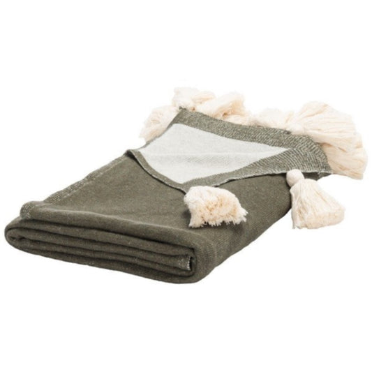 Green/ Beige Throw - Open Box