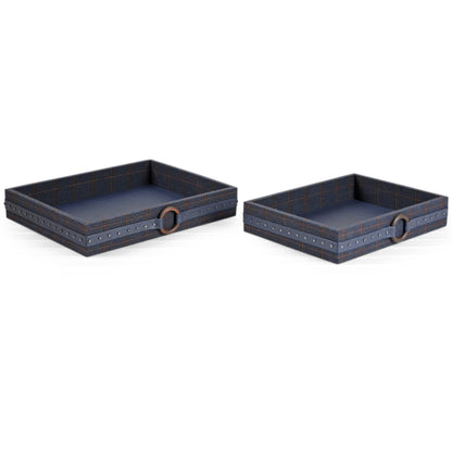 DAHLIA TWEED TRAYS-(SET OF 2)