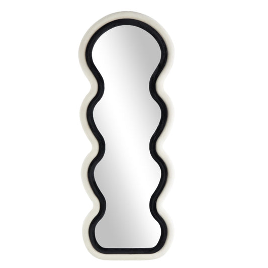 Black Velvet Wavy Wall Mirror