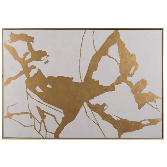 Fractured Fix Wall Art - 40" X 60" - Gold Floater Frame