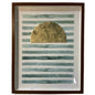 Green and Gold Striped Artwork- Open Box