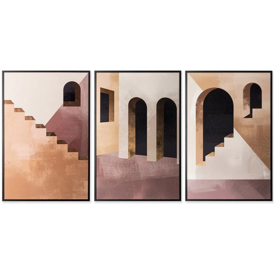 Sierra Nights (set Of 3) - 40" X 60" - Black Frame