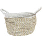 Small Beige & White Basket