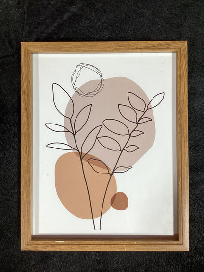 Brown abstract wall art -set of 3