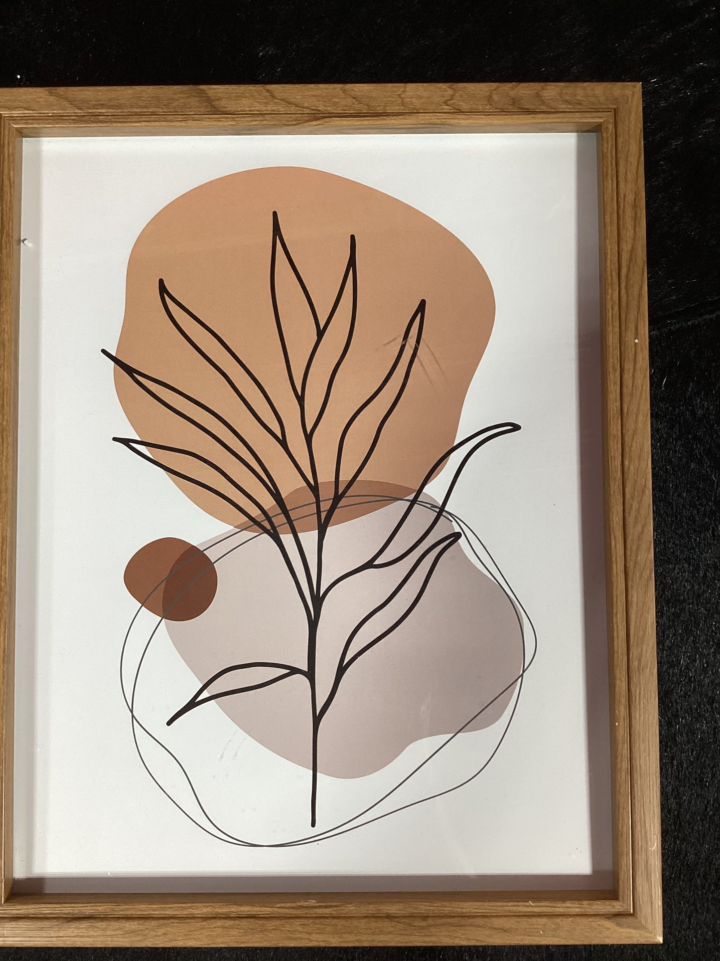 Brown abstract wall art -set of 3