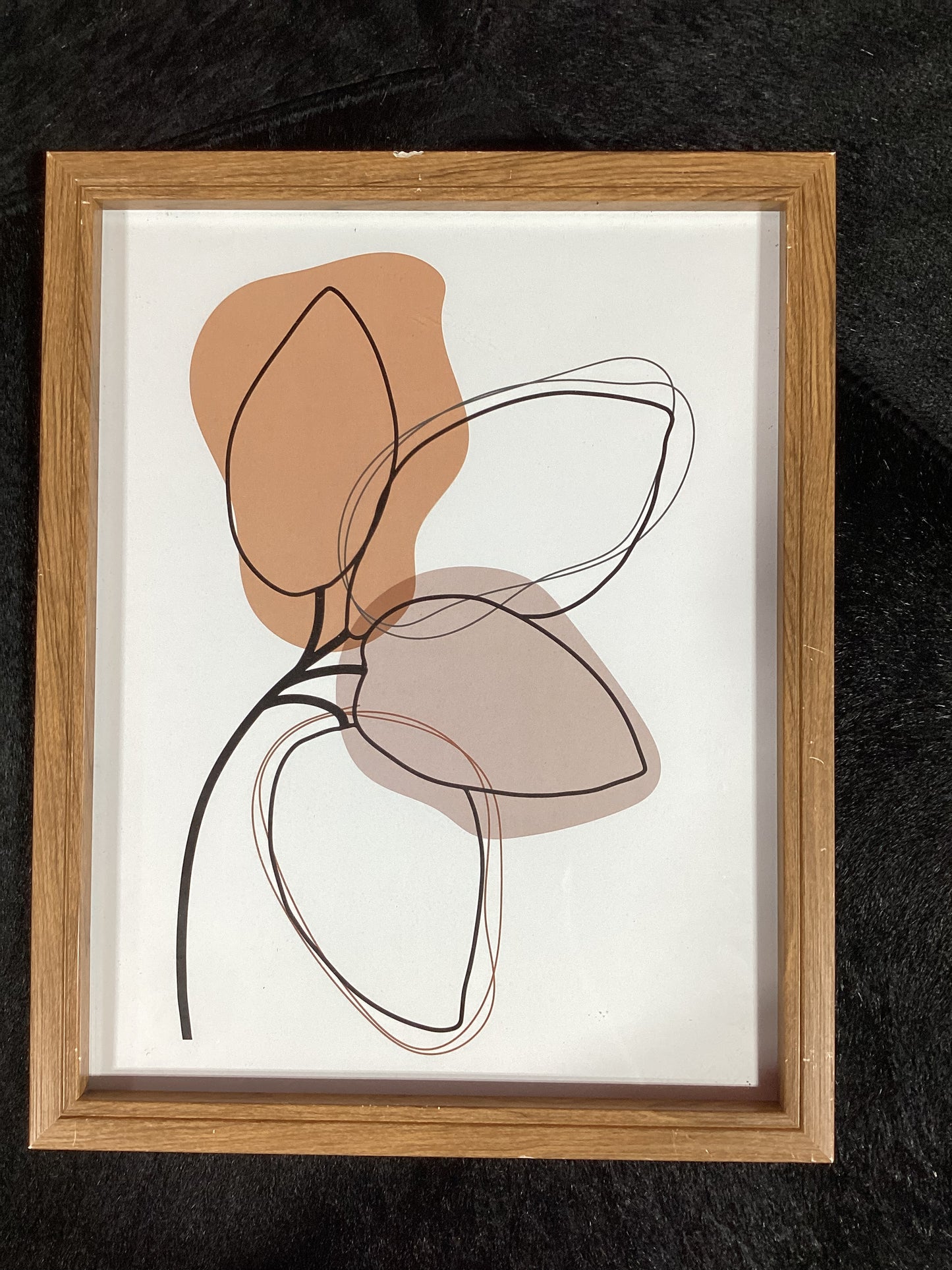 Brown abstract wall art -set of 3