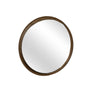 Round wood framed mirror - Open Box