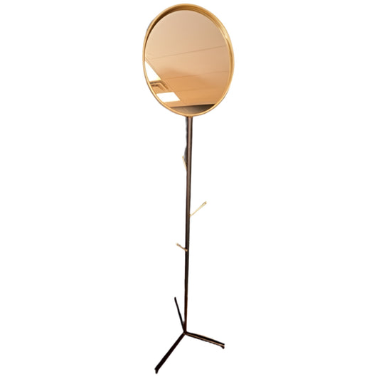 Metal Coat Rack w/ Mirror