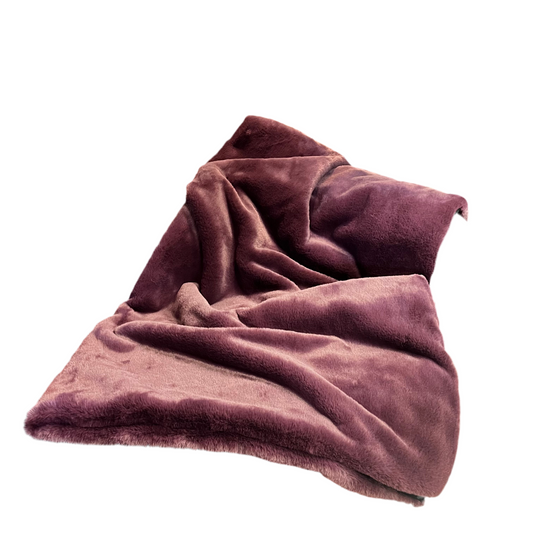 Plum Faux Fur Throw