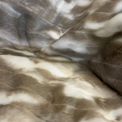 Winter Rabbit Faux Fur Bed Runner – 53" x 53"