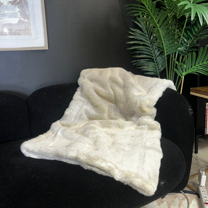 Pearl Faux Throw W/Brown Lining