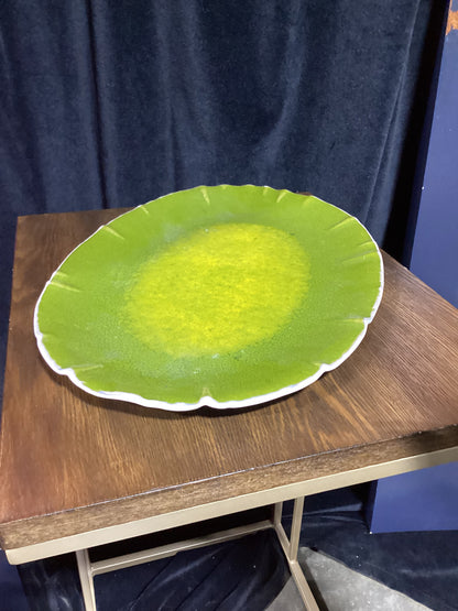 Green ceramic plate-OPEN BOX