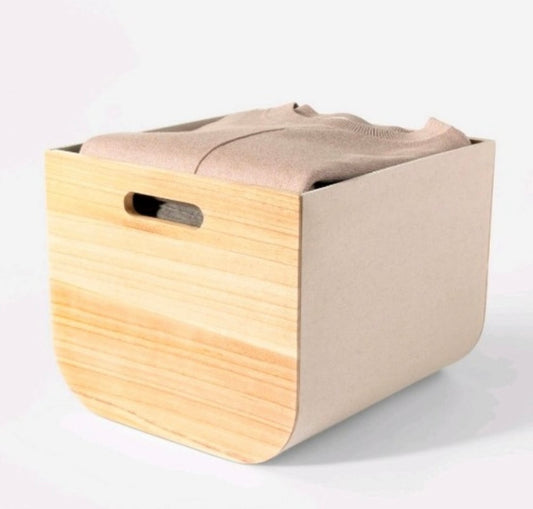 Wood Linen Bin-Open Box