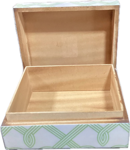 Green & white Vanity Box