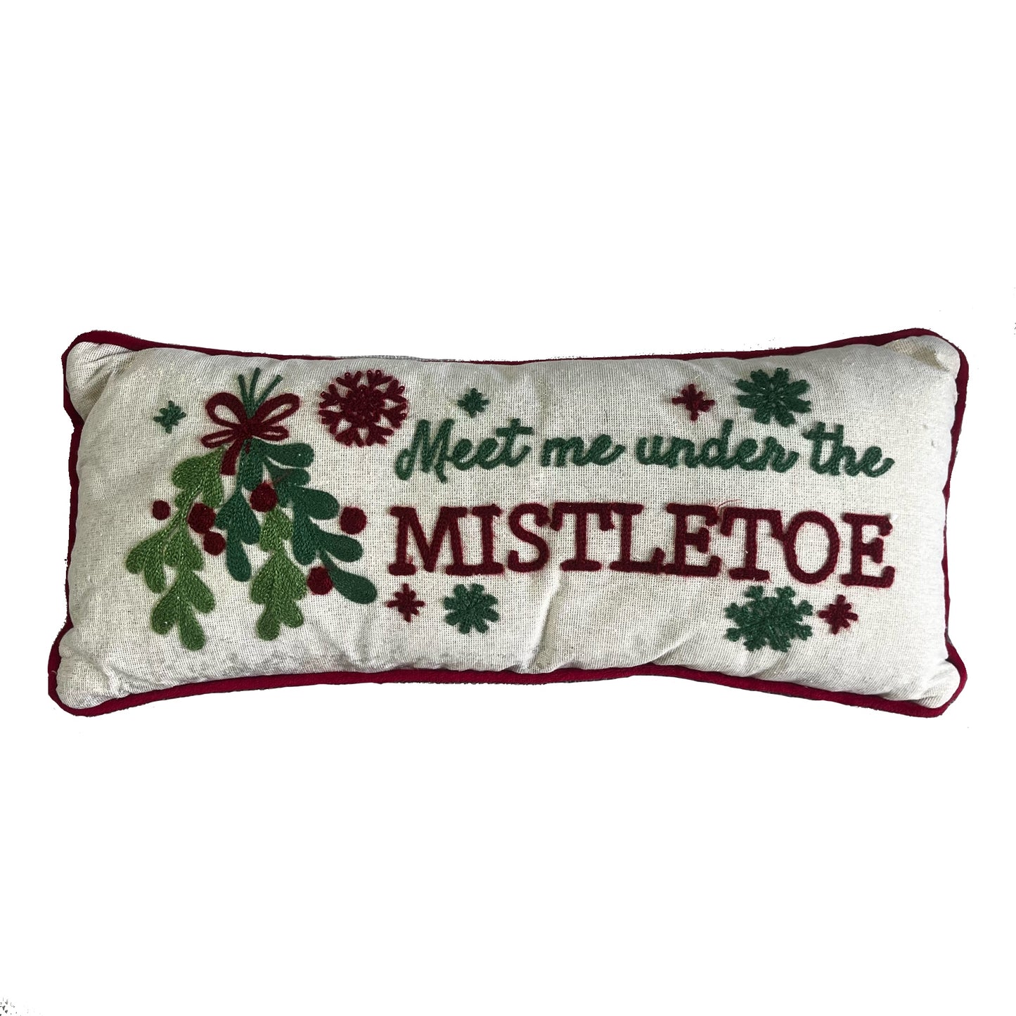 Under The Mistletoe Xmas Pillow