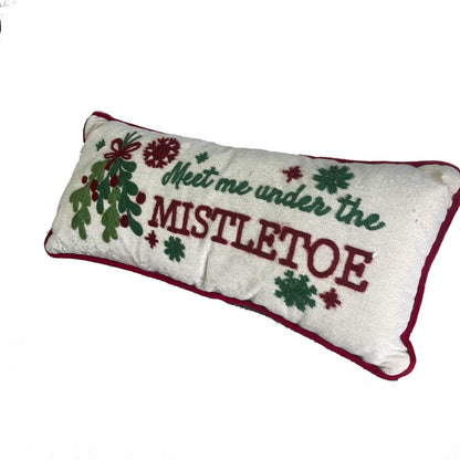 Under The Mistletoe Xmas Pillow