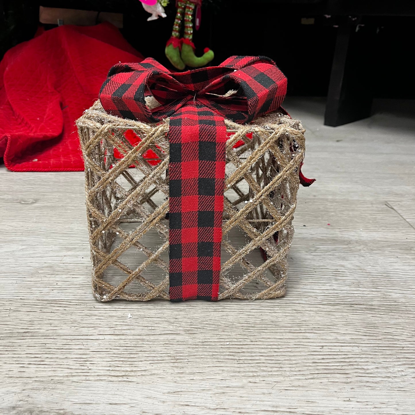 Rustic Plaid Gift Box Set of 3