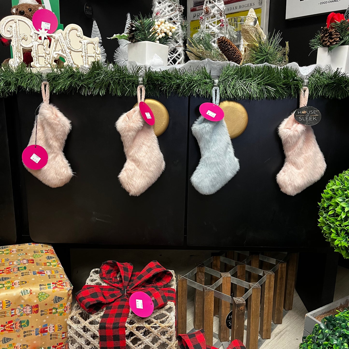 Faux Fur Christmas Stocking