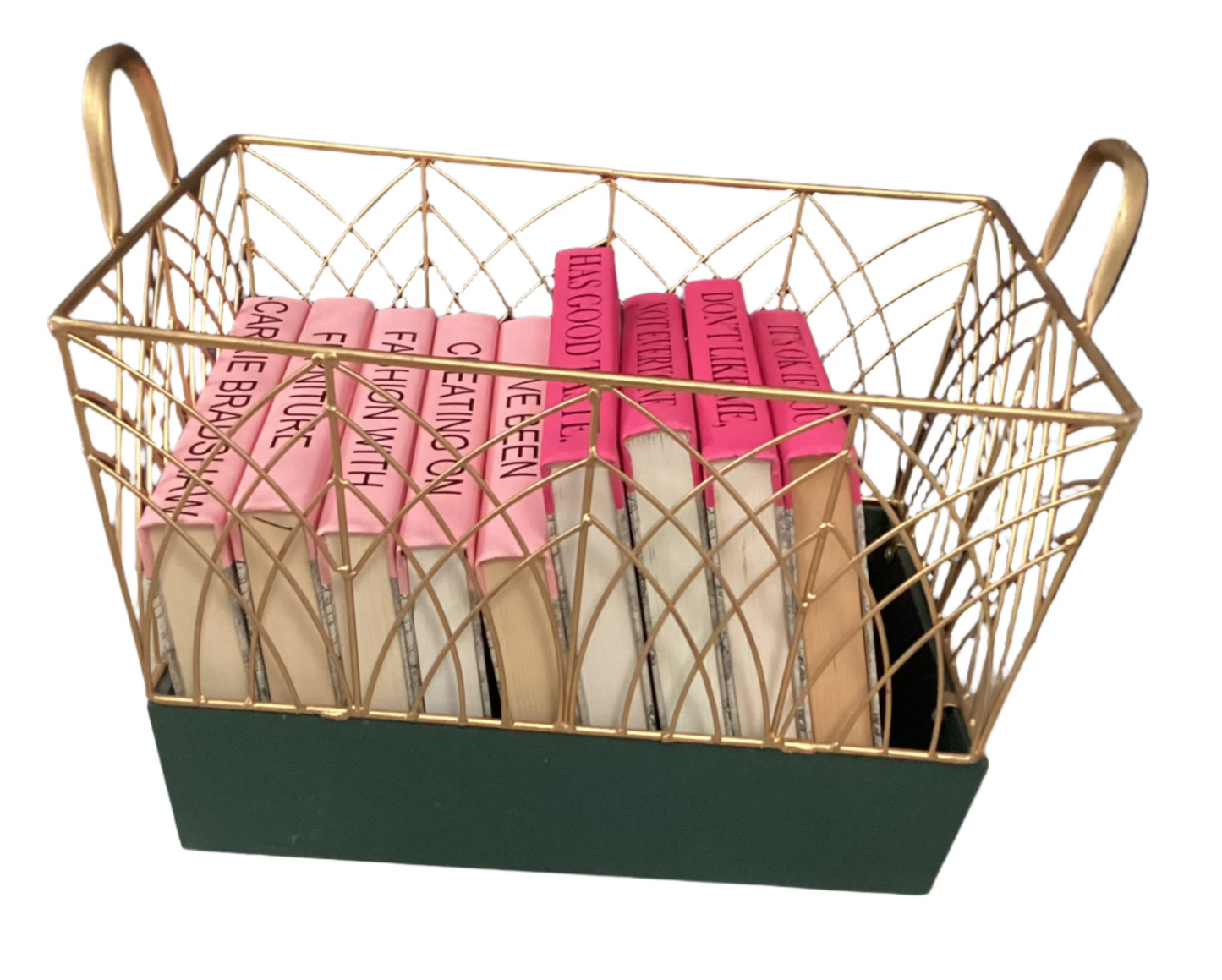 Gold & Green Storage Basket