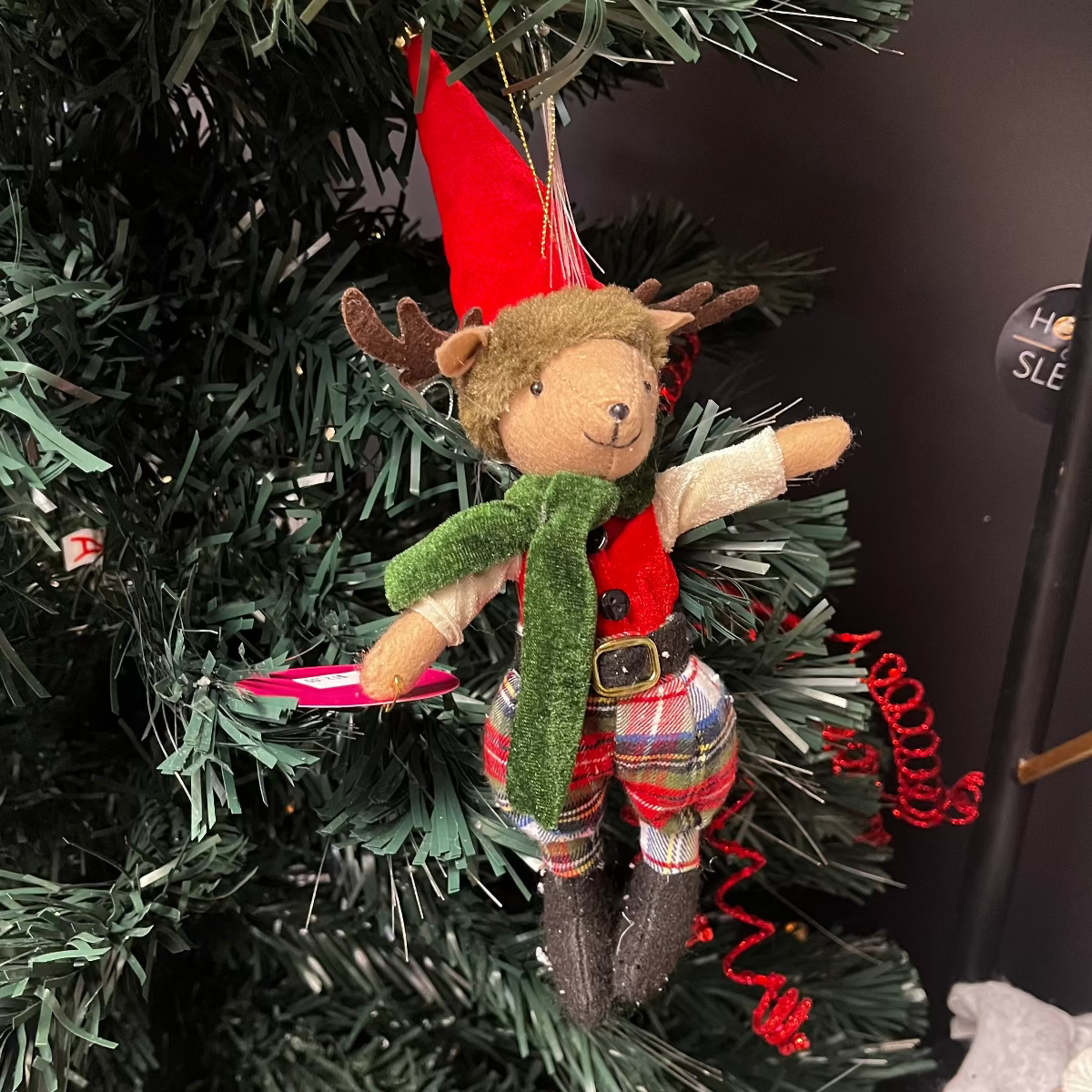 Plush Reindeer Ornament *OPEN BOX