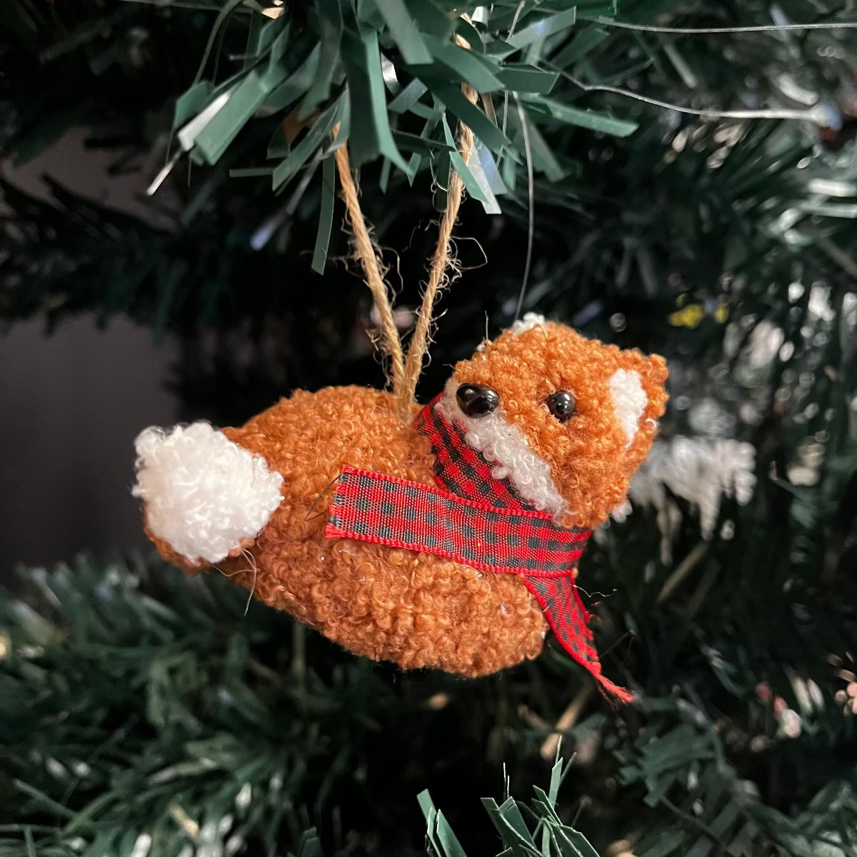Pom Pom Fox Ornament *OPEN BOX