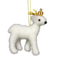 Fuzzy White Reindeer Ornament *OPEN BOX