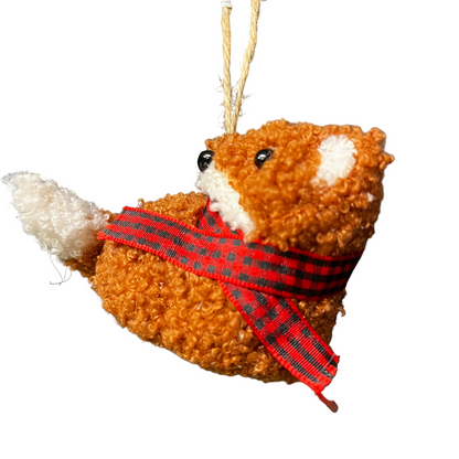 Pom Pom Fox Ornament *OPEN BOX