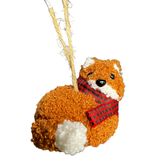 Pom Pom Fox Ornament *OPEN BOX
