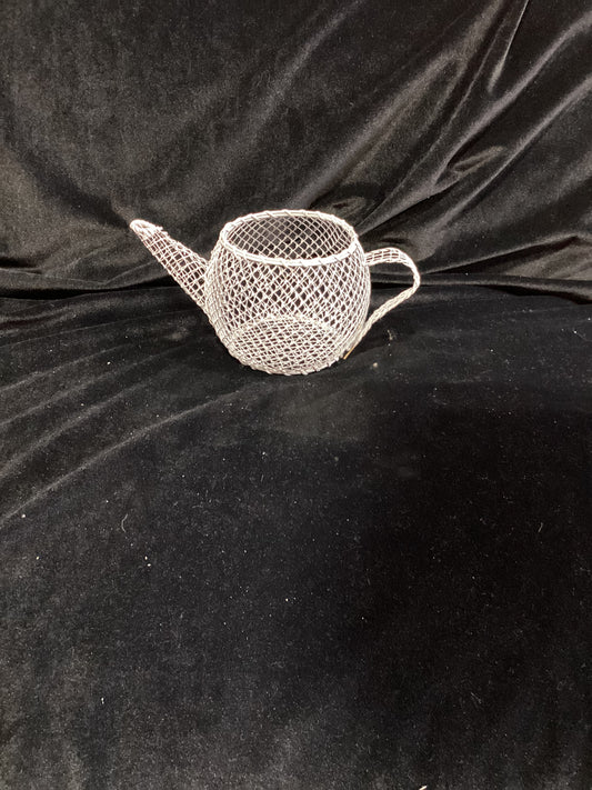 Wire tea kettle flower pot-8091
