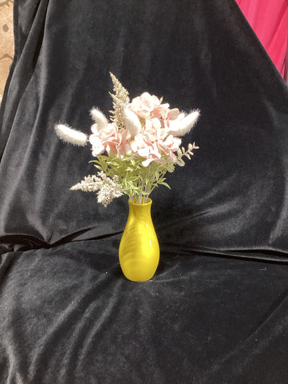 Petite yellow decor vase-8058