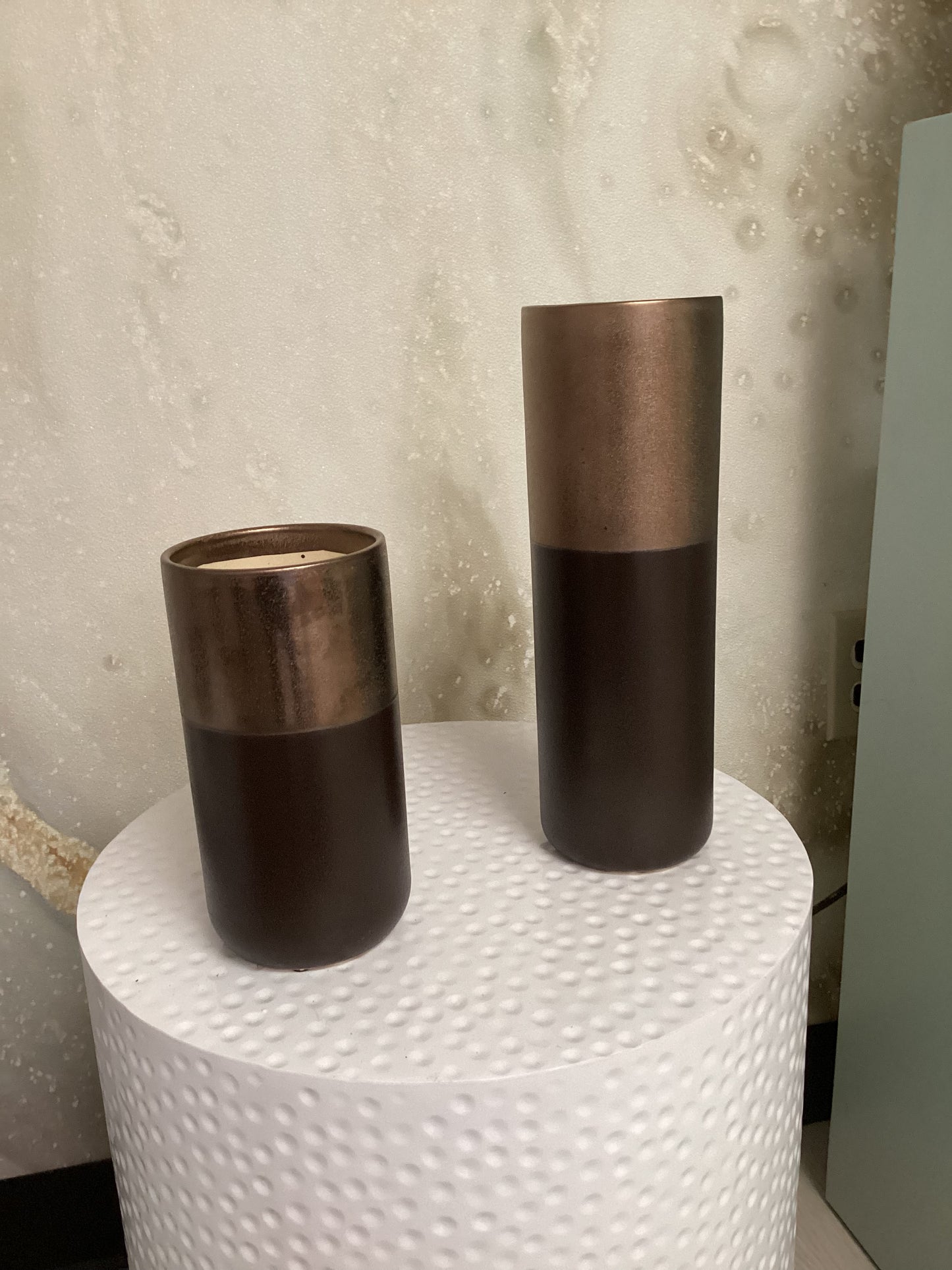 Bronze Flower Vases (set of 2)