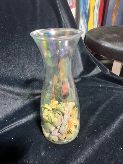 Florescent glass vase -open box-8022