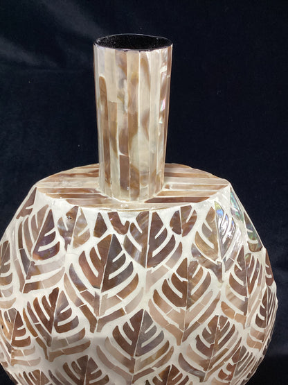 Florescent leaf vase-8023