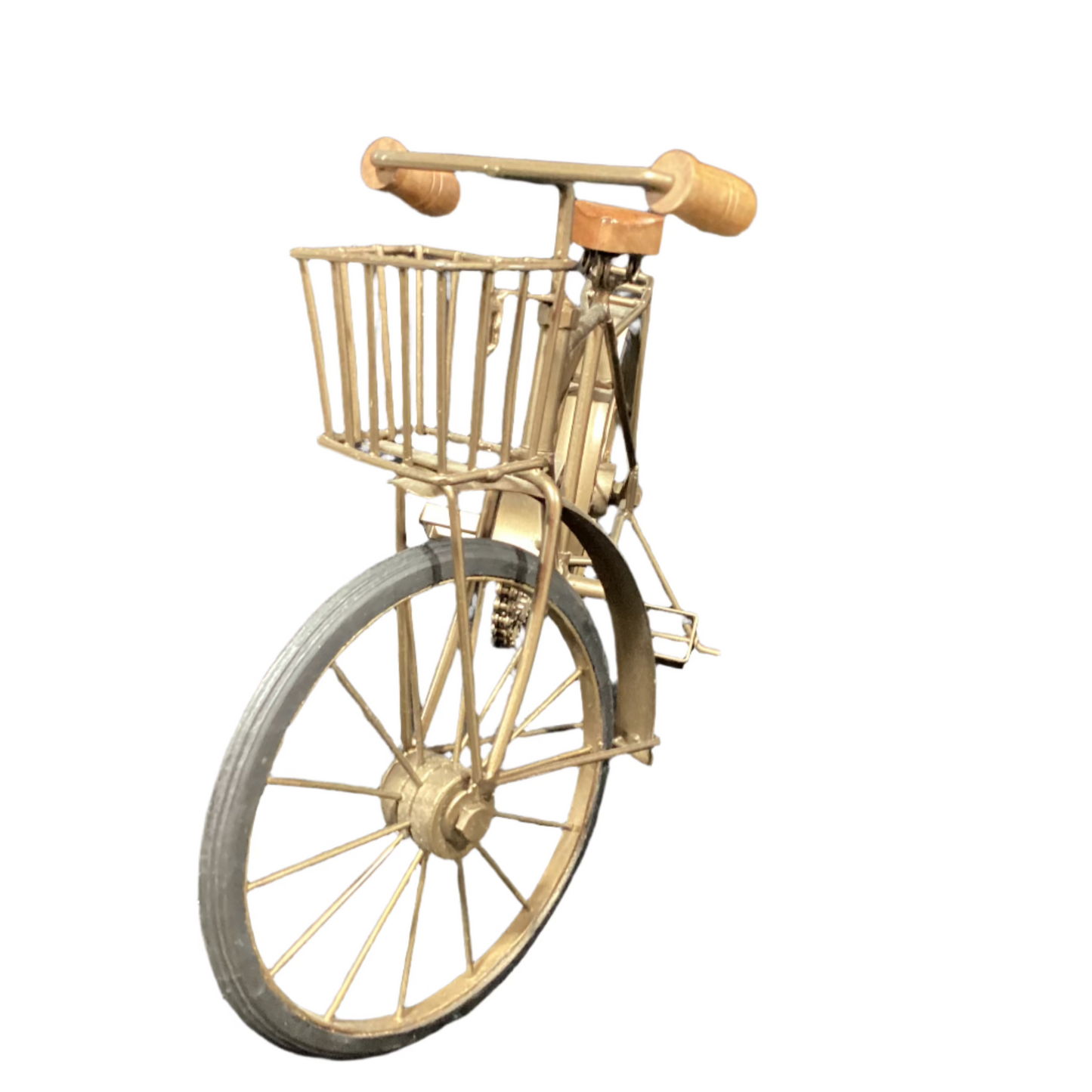 Decorative Vintage Gold 1/4 Scale Pedal Bike