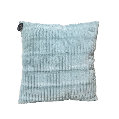 Set of 2 Aqua Faux Fur Pillows