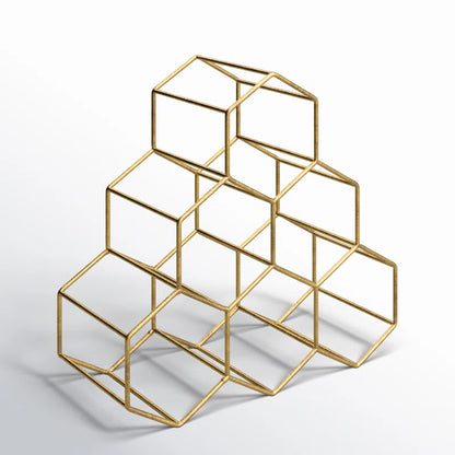 Gold wine rack