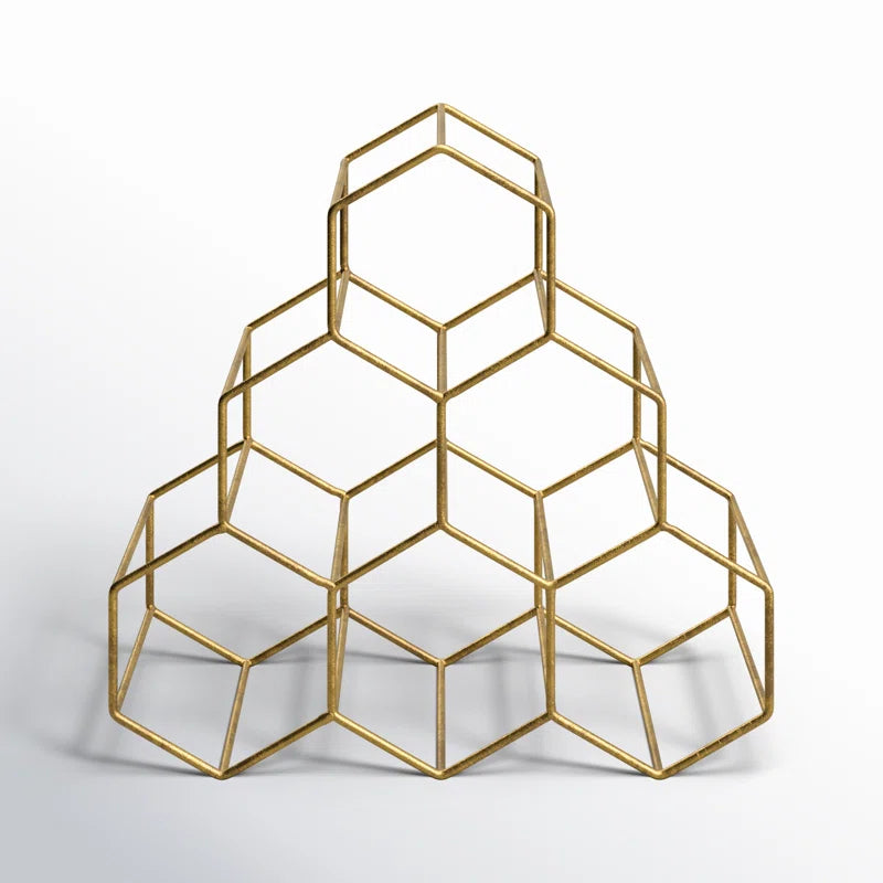 Gold wine rack