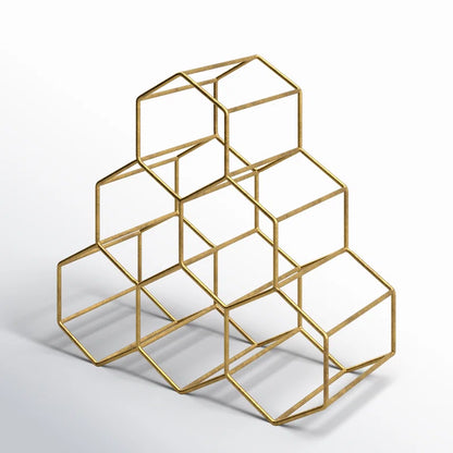 Gold wine rack