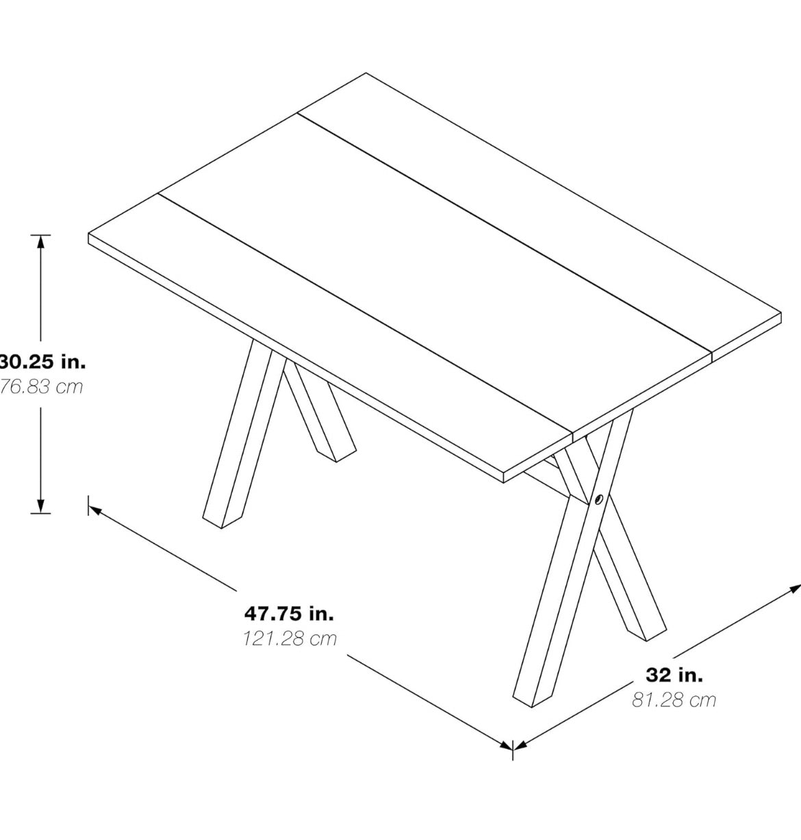 Flip out desk to dining table