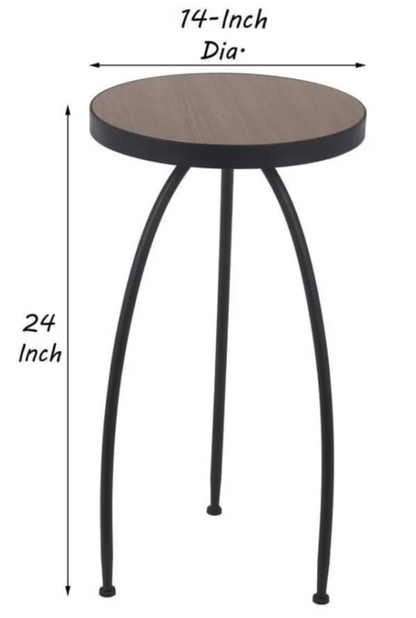 Round Wooden Top Accent Table- Local Pick Up Only