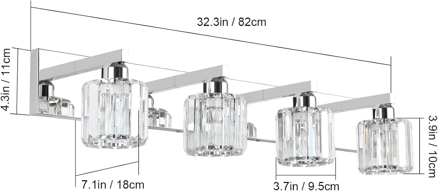 Crystal Bathroom Vanity Light-OPEN BOX