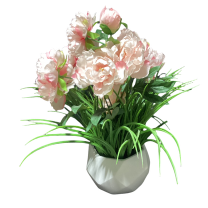 Silk Faux Peony Plant