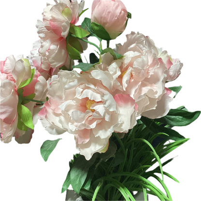 Silk Faux Peony Plant