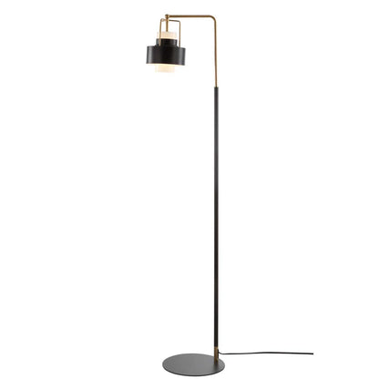 Floor Lamp-Black/Brass Gold - Open Box