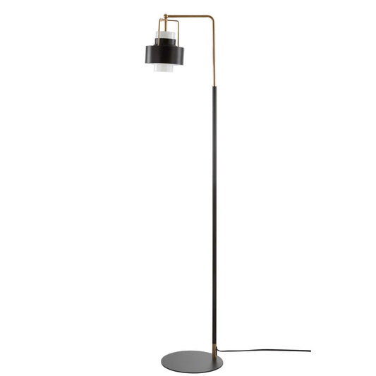 Floor Lamp-Black/Brass Gold - Open Box
