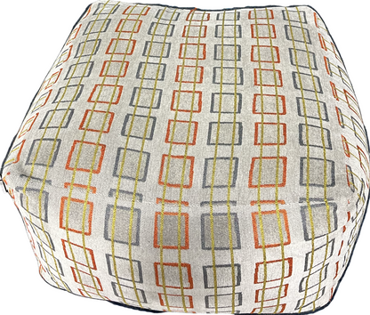 Multi Colored Pouf Ottoman