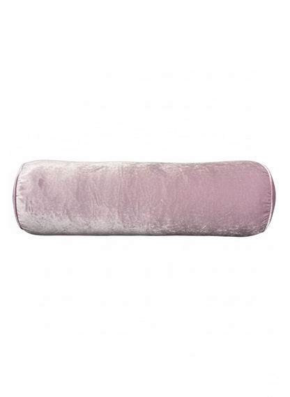 Magenta Suede Bolster Pillow-Open Box