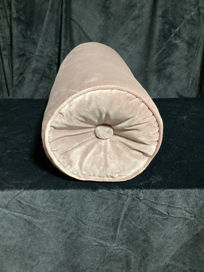 Magenta Suede Bolster Pillow-Open Box