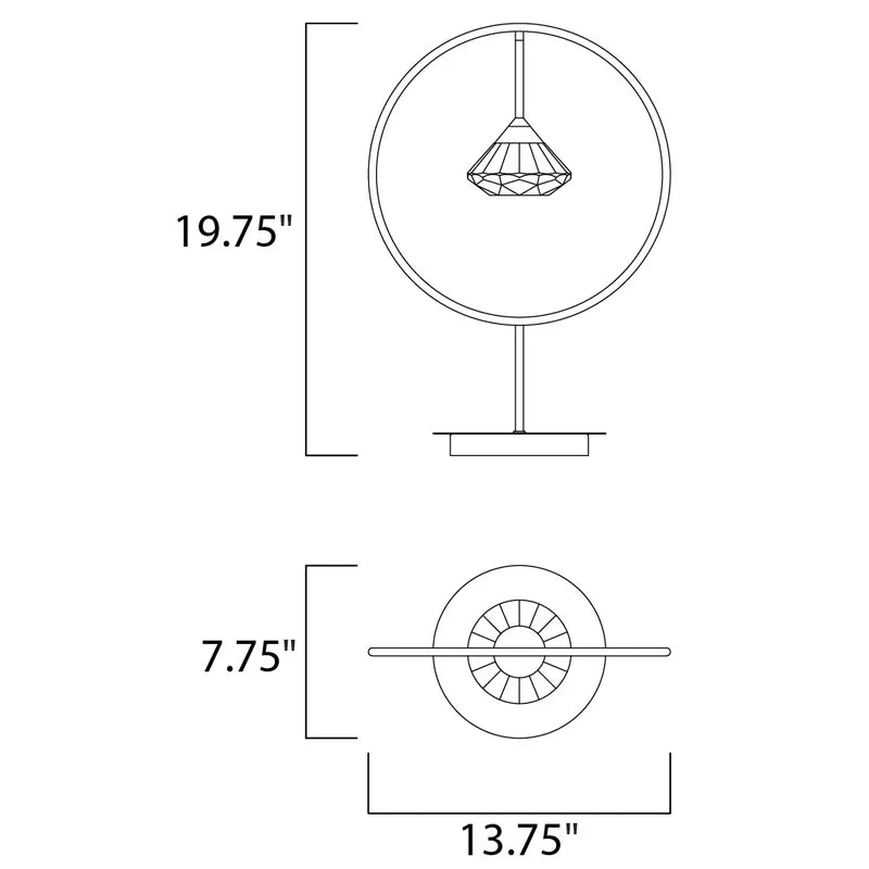 Diamond Circle Table Lamp